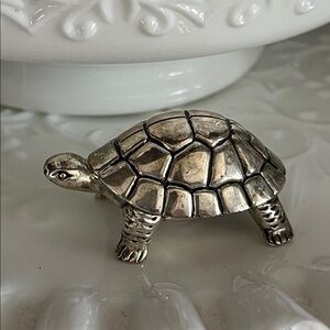 🐢Godinger Silver Plated Turtle Figurine, paper weight, mini